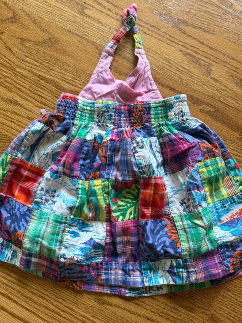 Colorful Patchwork Halter Dress and Bloomer Set - Multicolor - Picture 4 of 4